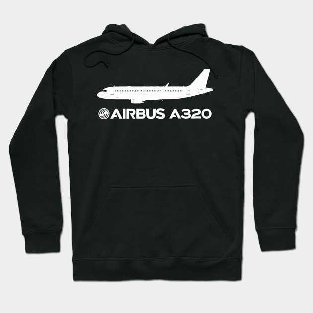 Airbus A320 Drawing Hoodie by SteveHClark